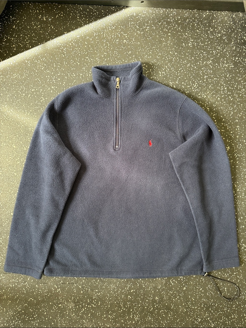Polo by Ralph Lauren Navy Half-Zip Fleece with Red Logo